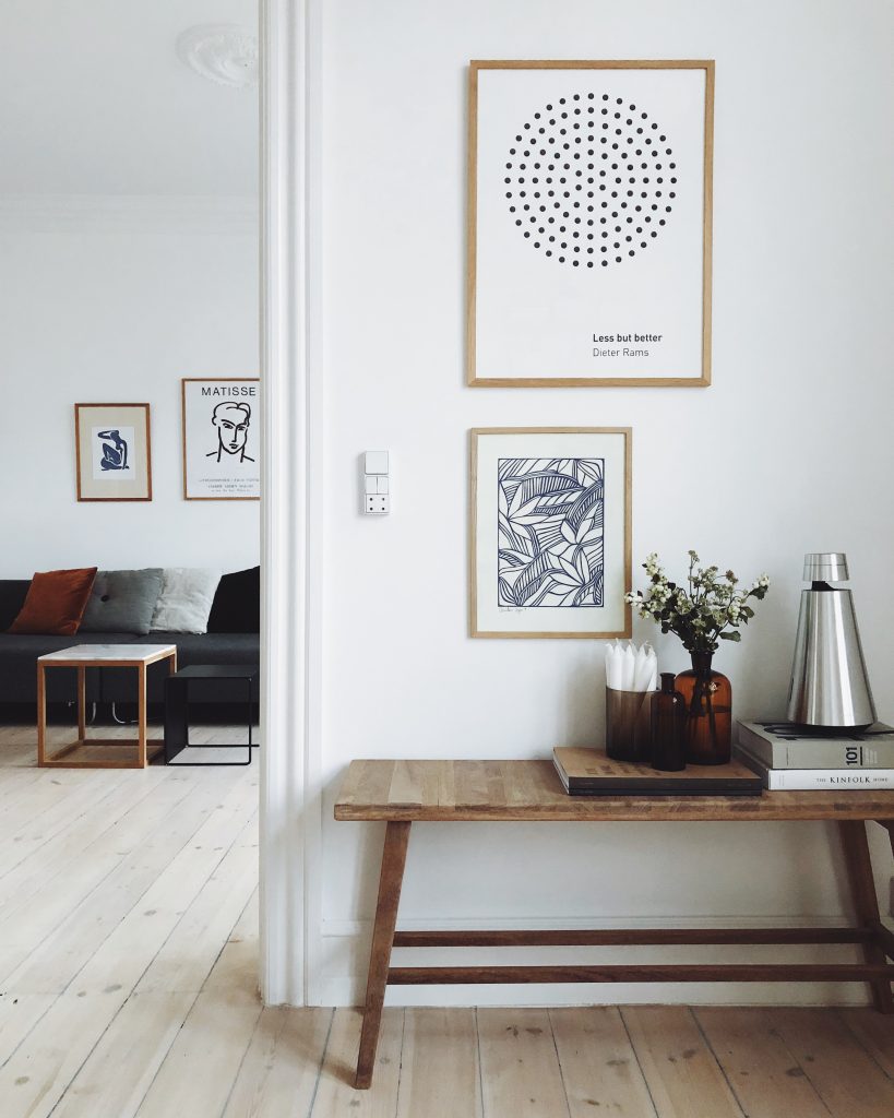 Scandinavian interior, copenhagen apartment, mixing old and new interior
